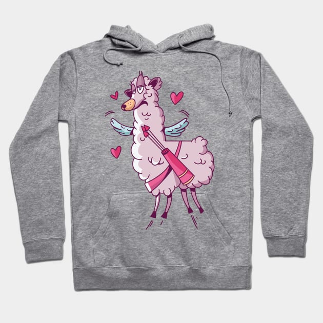 Valentine LLama Hoodie by LR_Collections